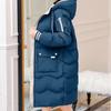 Mittellange Daunenjacke für Damen Lockere Baumwollwattierte Jacke Winterbekleidung Warme Baumwollwattierte Jacke