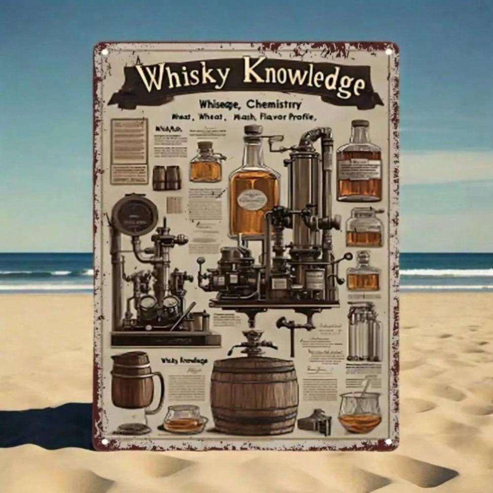 Vintage Whiskey Metal Poster Wall Decor for Bar Pub Kitchen
