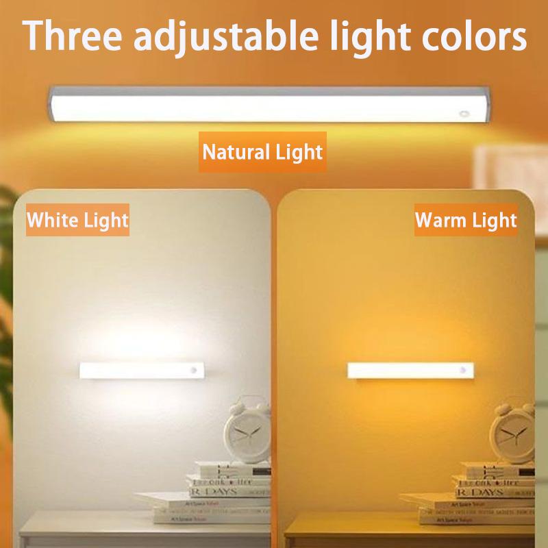 6pc Wireless Rechargeable LED Motion Sensor Cabinet Light - Ideal for Closet, Kitchen, Wardrobe, Stairs - Battery Operated Night