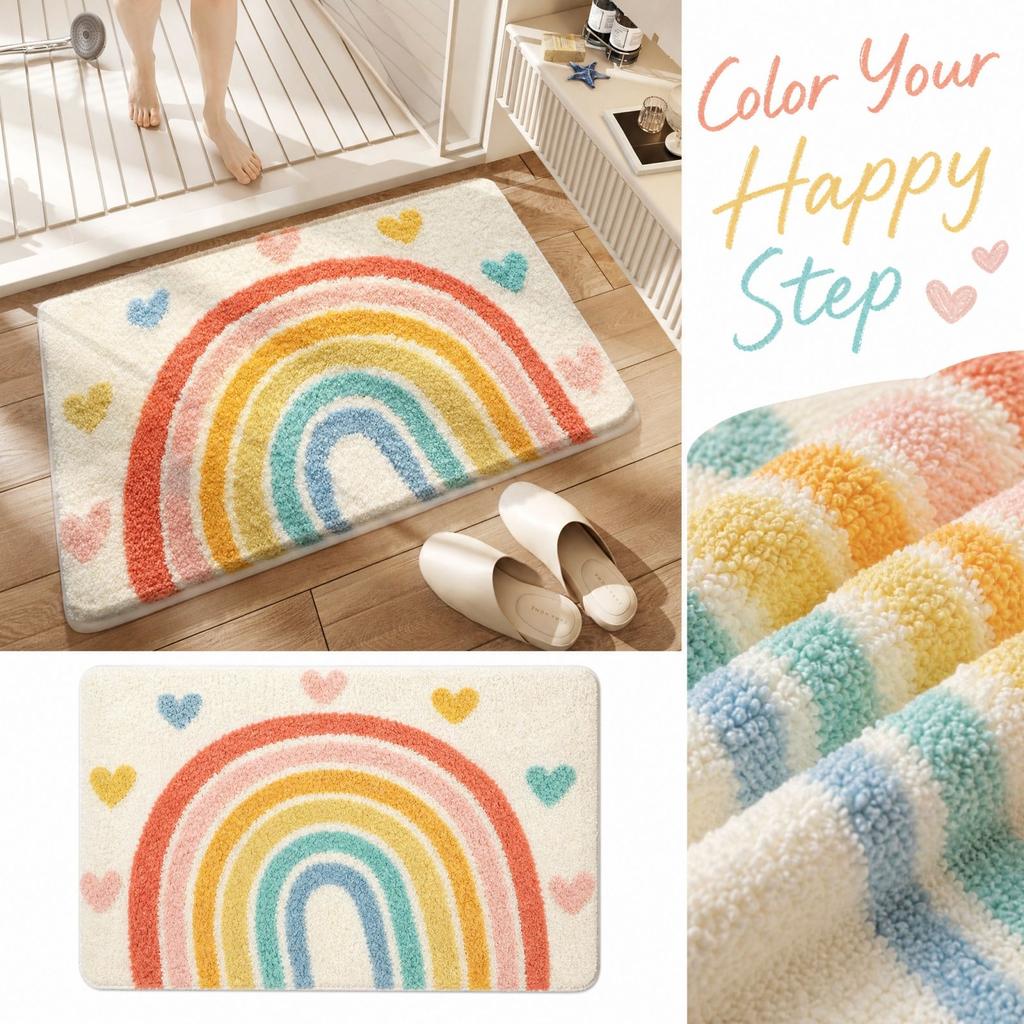 Modern Beach Bathroom Floor, -, Cold-Insulating, Soft for Bathroom and Living Room