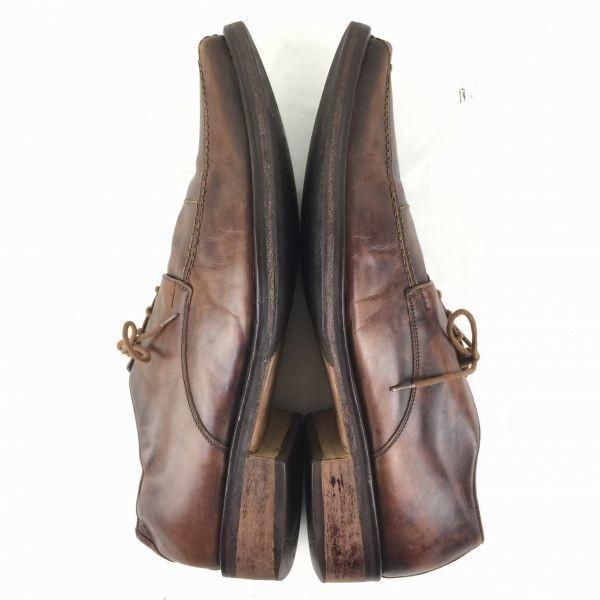 80s-90s Vintage Paul Morri Swirl Moc Business Shoes Brown Made in Italy size 43.5 27.5-28.0 Men's(USED)