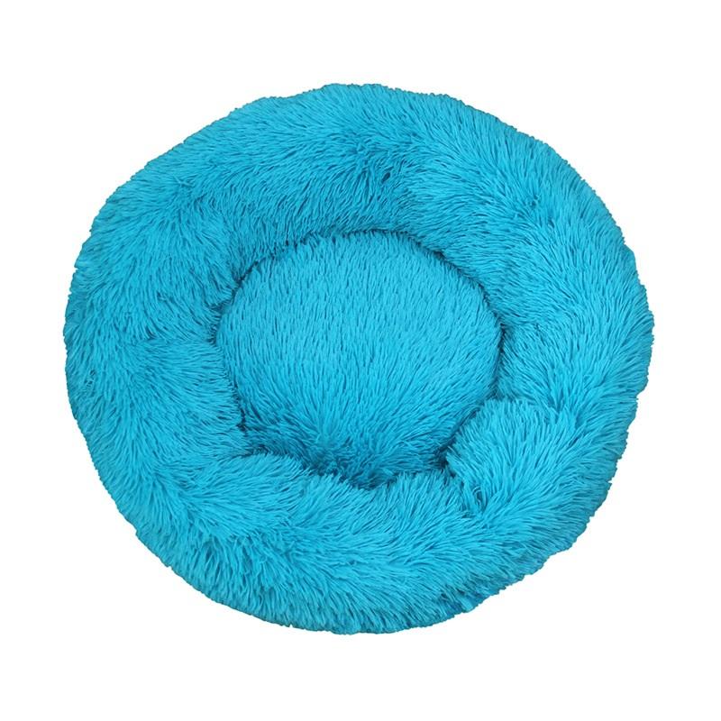 Nice Quality Drop Shipping Cute Animal Fluffy Dog Bed Premium Plush Donut Calming Bed for Pet