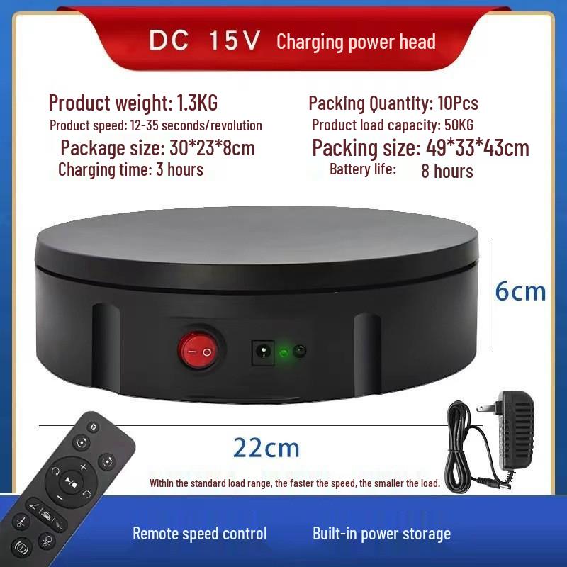 High-Capacity Electric Rotating Display Stand for Photography and Video