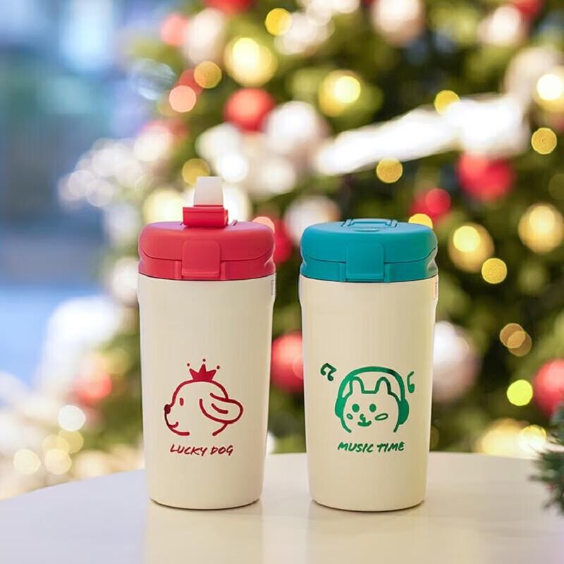 LOCK&LOCK 316 Stainless Steel Insulated Tumbler with Flip Lid and Straw