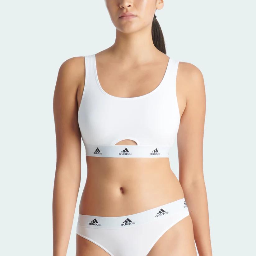 Adidas Quick-Dry Moisture-Wicking Wireless Sports Bra Women Sports Bra White 4A1H77-100