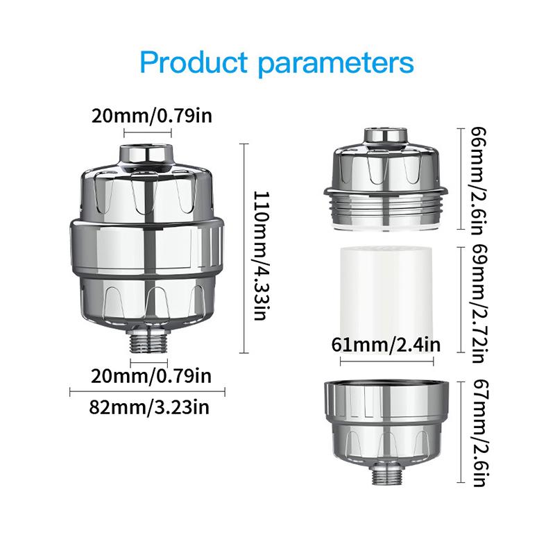 15 Stages Shower Water Filter 15 Layers Of Filtration Remove Chlorine Metals