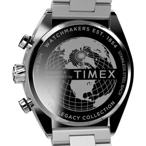 Timex Men's Legacy 42mm Watch, Stainless Steel/Silver Tone/Stainless Steel. One Size, Legacy 42mm.