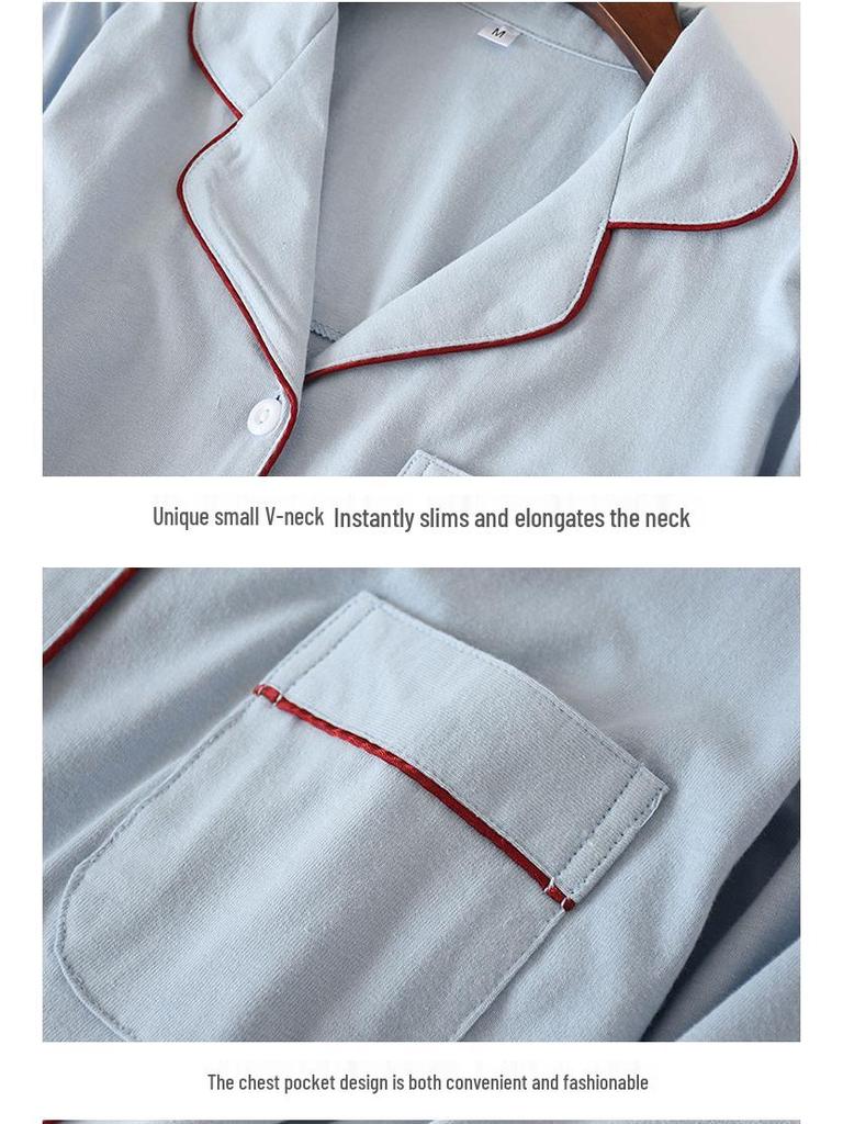 Japanese Style Women's Cotton Nightgown: Spring & Autumn Long Sleeve Cardigan Pajamas, Plus Size