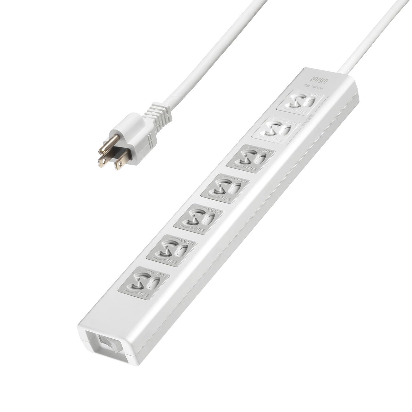 

Sanwa Supply Anti-Pull Shutter Tap (3-Pin, 7 Outlets, 3m) TAP-F37SH-3K