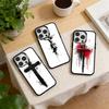 Black The Cross Of Jesus Phone Case For iPhone 17,16,15,14,13,12,11 Plus,Pro Max,XS,Colored Silver Plated Inside Cover