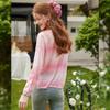 Damen Süßer Farbverlauf Langarm Strickpullover