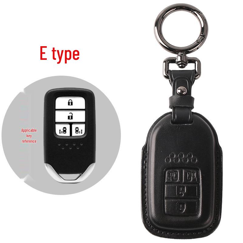 Genuine Leather Key Case for Honda Civic 11th Gen, Accord, Lingpai, Crown Road, CRV - Handmade Cowhide Key Bag