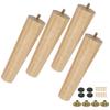 4Pcs Solid Wood Furniture Leg Kit 8/15/20cm Height Furniture Feet Oblique/Straight Table Feet Non-slip Furniture Floor Protector