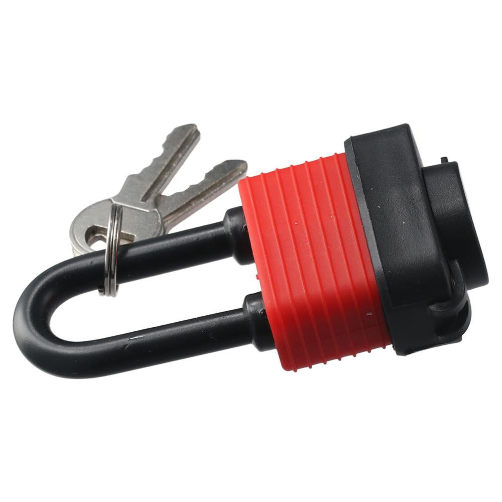 38.8/22.7/58.9mm Long/Short Shackle Red Daily Lock Key Laminated Steel Padlock  Indoor