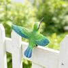 Hummingbird Planter Decoration, Resin Realistic Bird Figurine with Multicolored Design and Hook for Garden, Yard, and Plant Displays