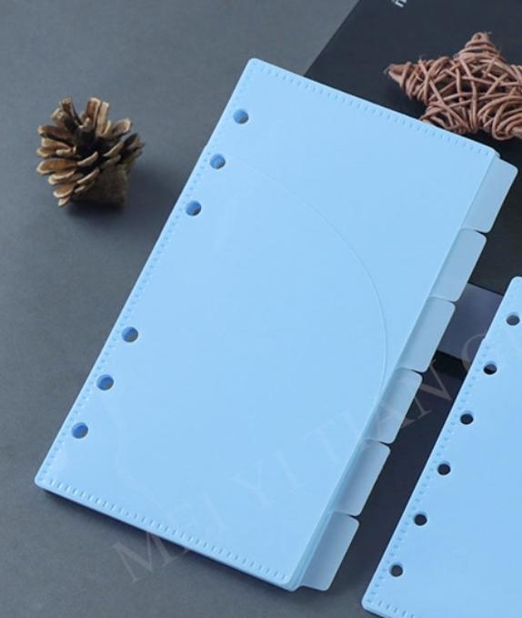 A6 A7 Pockets Binder Folders for 6Ring Notebook Divider Page Waterproof PVC Leaf Document Filing Bag