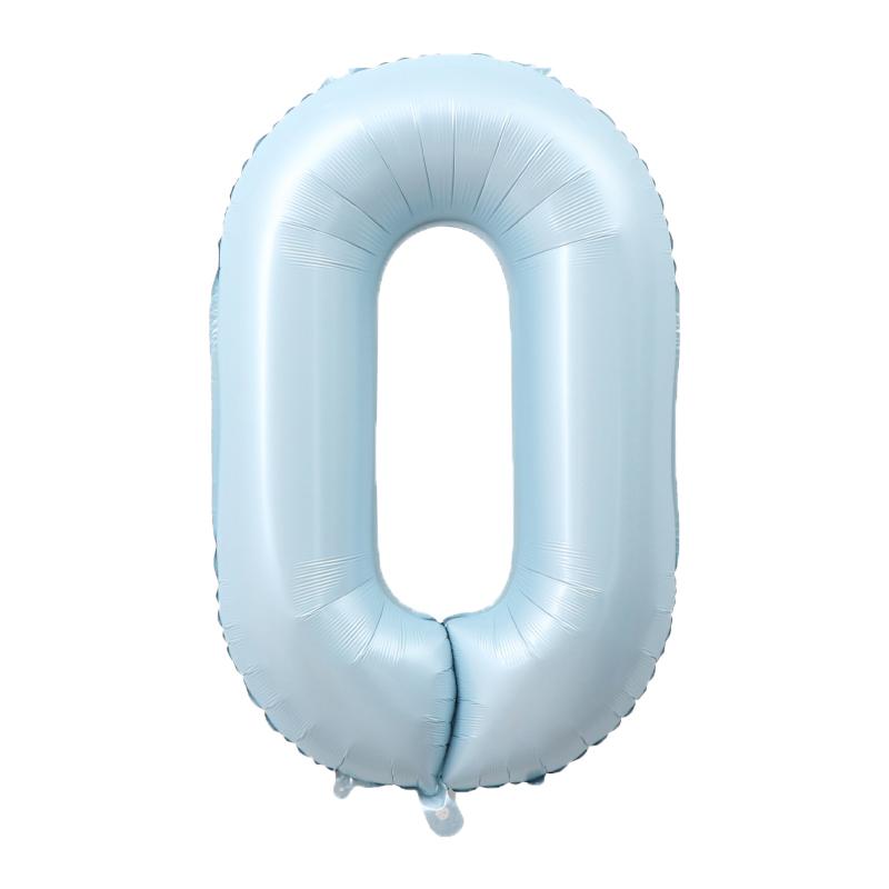 32/40 tum Ljusrosa Blå Sifferballonger Folieballong Födelsedagsballong Festballong 0 1 2 3 4 5 6 7 8 9 Globos Bollar