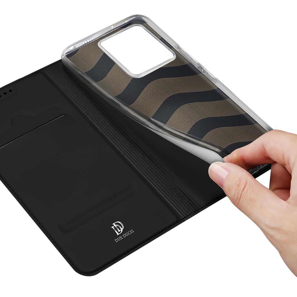 Etui dla Xiaomi Redmi Note 14S 4G DUX DUCIS Seria Skin Pro Skórzane Etui z Uchwytem na Karty