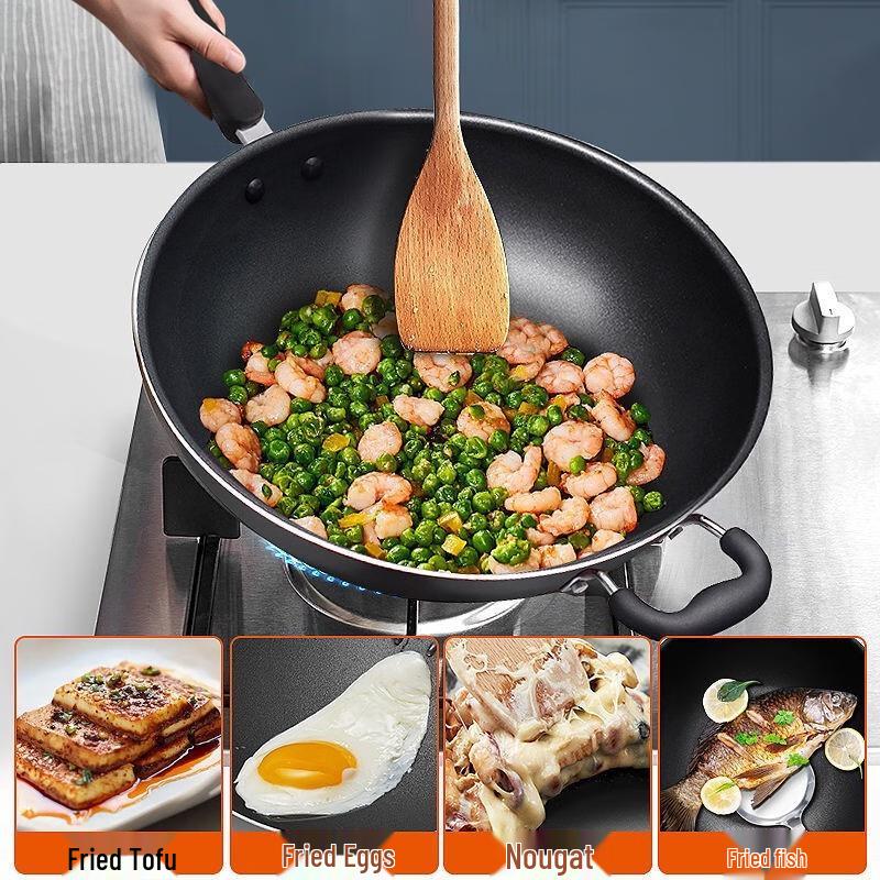 Supor 32cm Non-Stick Aluminum Wok & Frying Pan