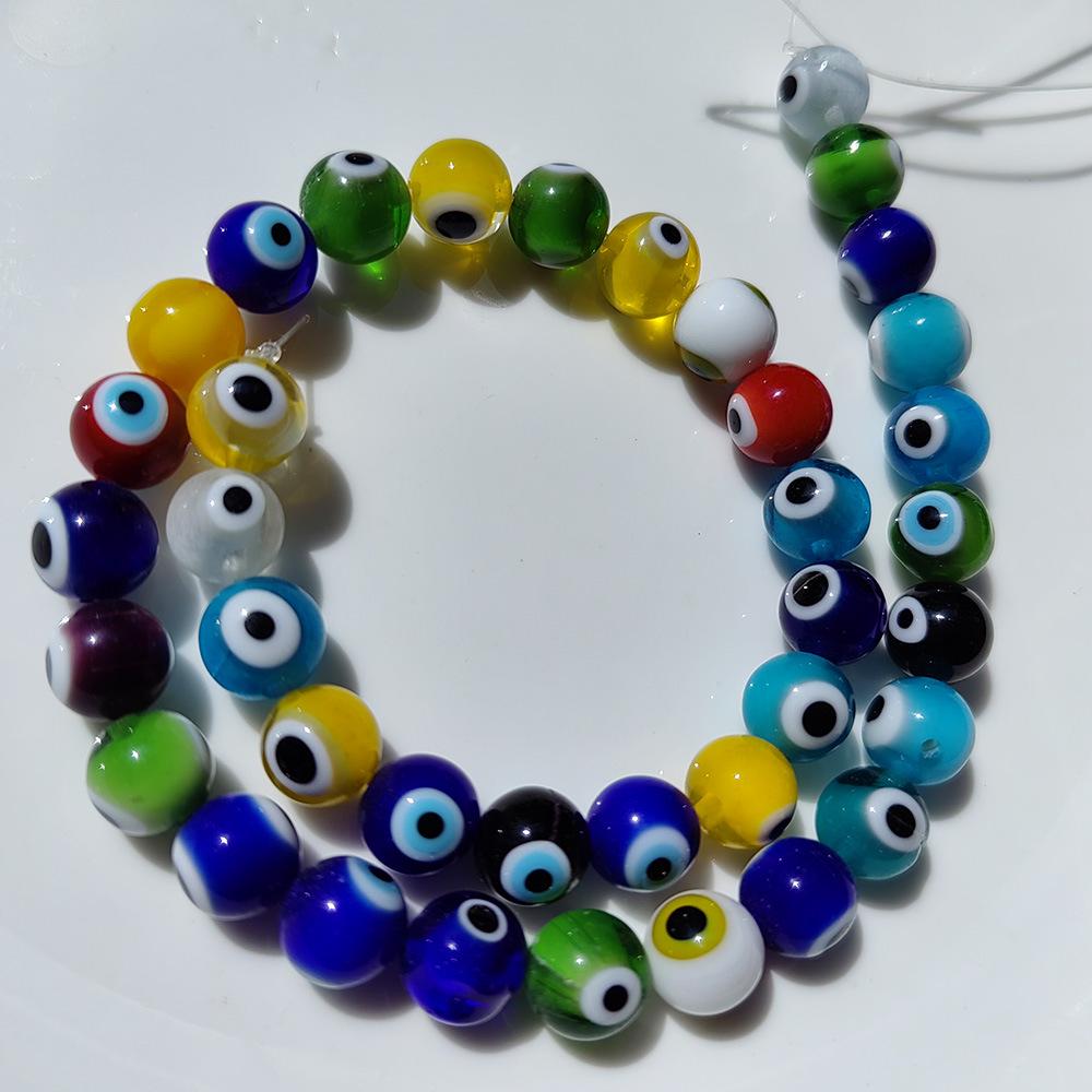 Millefiori Glass Beads: Round, Mixed Colors for DIY Bracelets Necklaces 4mm