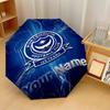Portsmouth FC Automatic 3‑Fold Umbrella 8‑Rib Windproof Folding Umbrella Sun Rain Protection For Outdoor Travel Daily Use