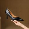 Krazing Pot Sheep Skin Summer Autumn Thin High Heels Party Shoes Women Pointed Toe Concise Shallow Pumps