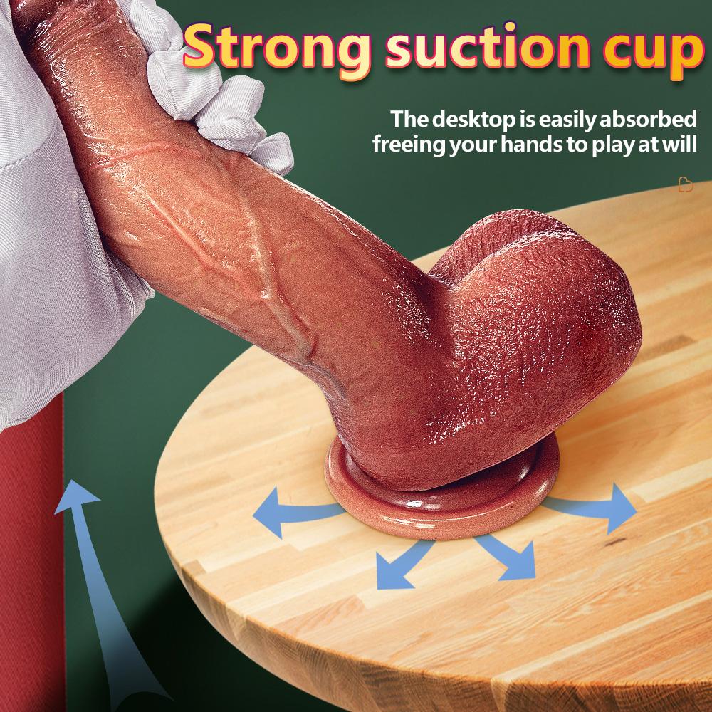 Super Double Liquid Silicone Artificial Penis Dildo Hand Stick Female Masturbator Adult Sex Toys