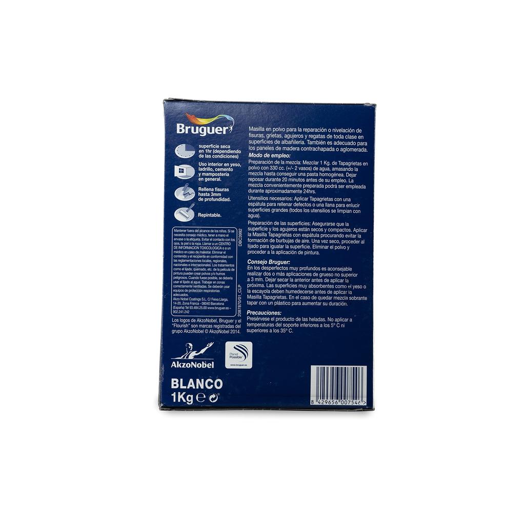 Powdered Putty for Crack Filling 1kg 5196384 Bruguer