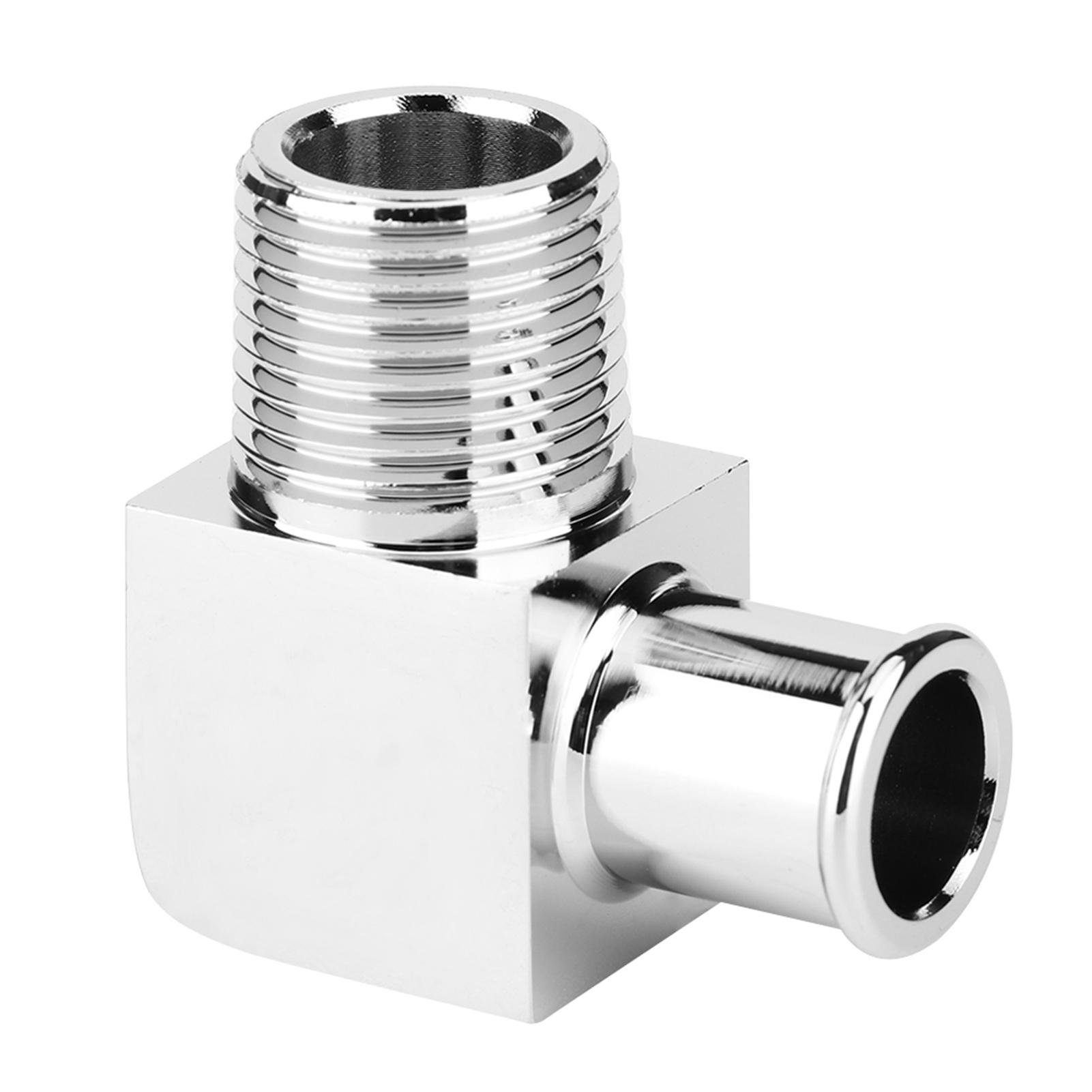

Aluminum Alloy Heater Hose Fitting 90 Degree Connector 12in NPT to 58in Hose Barb