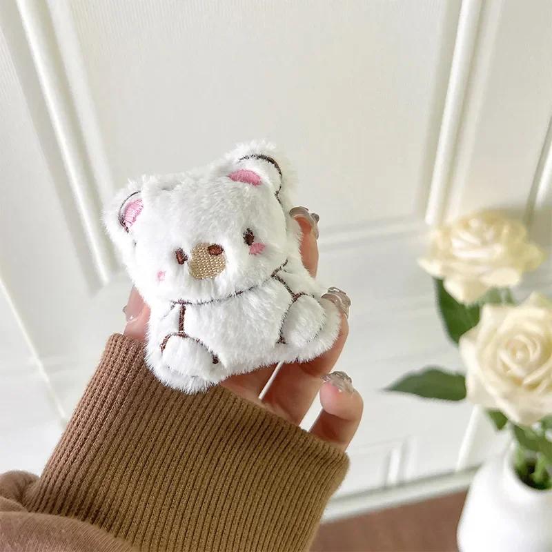 Plush Rabbit Doll Phone Holder Simplicity Adhesive Desktop TV Viewing Air Cushion Furry Puppy Bear Panda Universal Phone Bracket