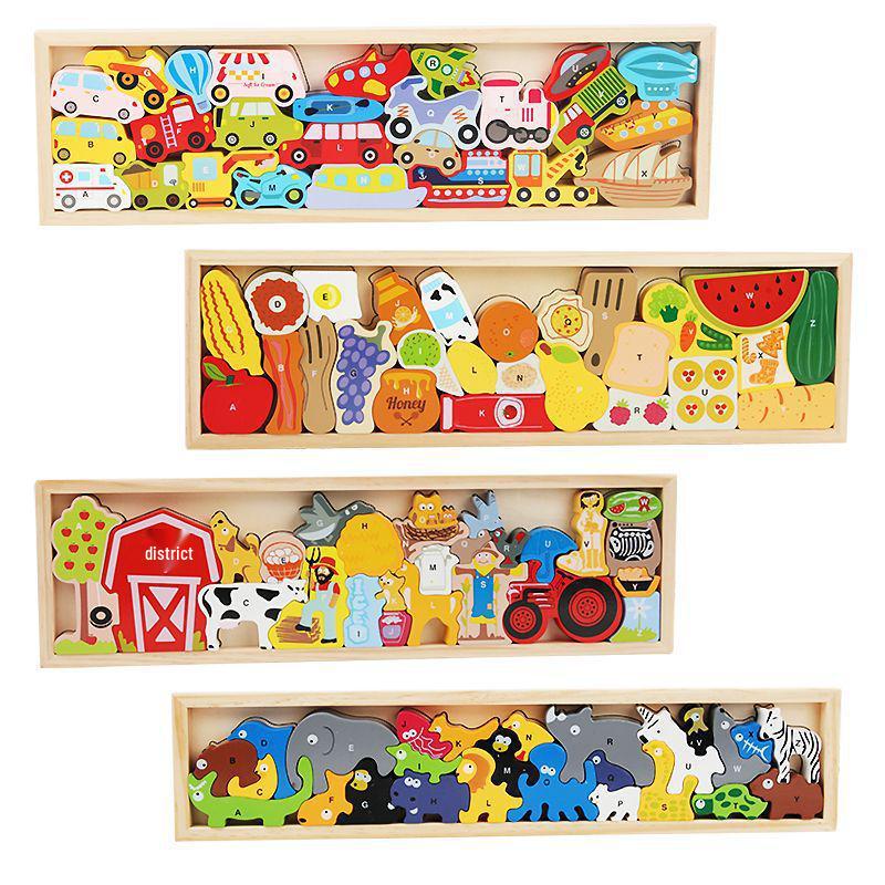 

Wooden 3D Animal Transportation Jigsaw Puzzle for Kids - Early Learning Toy