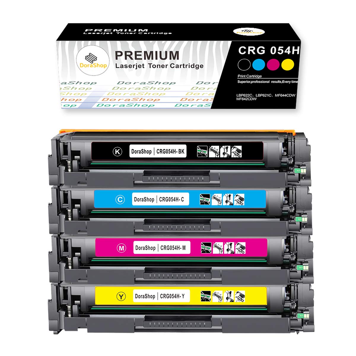 

Canon Compatible Toner Yields approximately pages in black and pages in color Compatible and LBP621C Made in an ISO Includes an IC CRG-054H (BK/C/M/Y) чорний