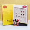 Disney Mickey und Minnie Maus Modische Ohrstecker, klassisches Mickey und Minnie-Set, 5 Paar – Rot/Gold –