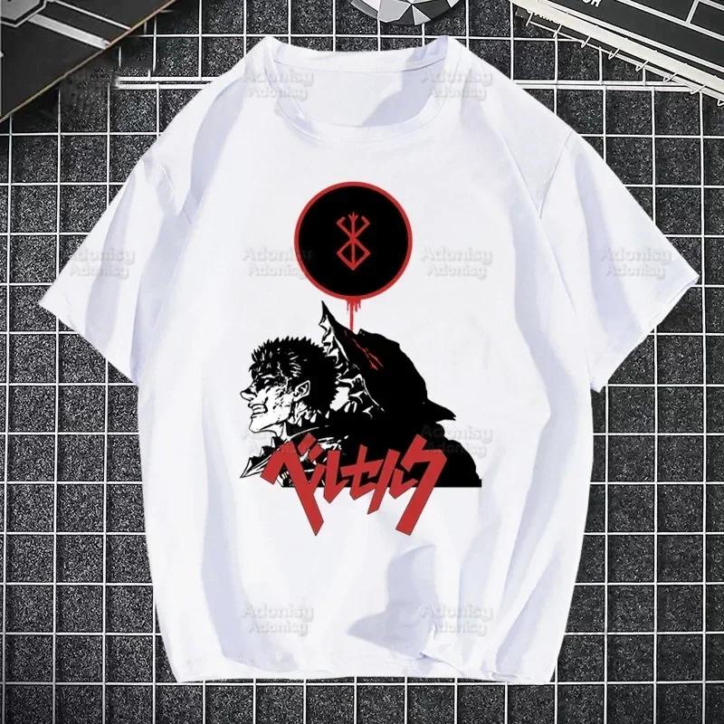 Berserk Tričko Pánské Retro Guts Griffith Anime Šermíř Topy Trička Harajuku Japonská Manga Tričko Streetwear Hip Hop Trička