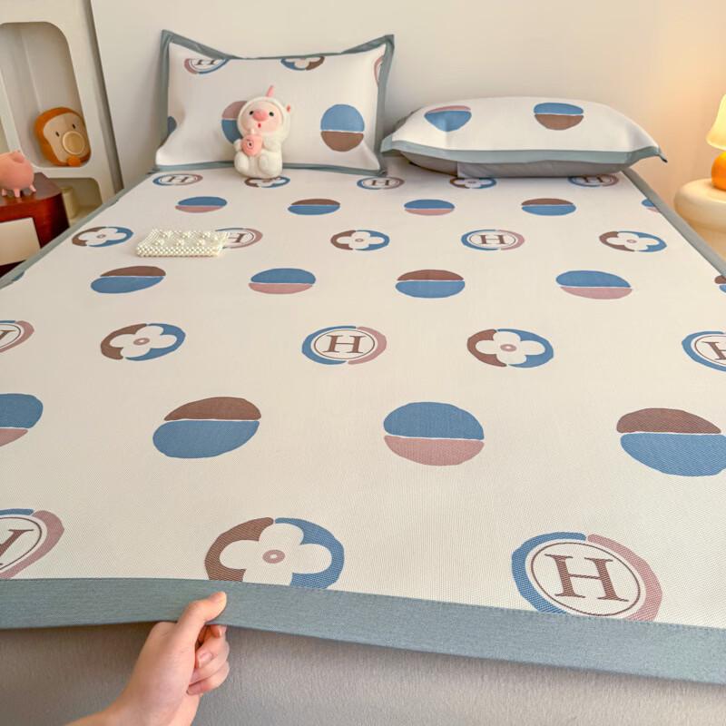 Cartoon Ice Silk Washable Summer Bed Mat