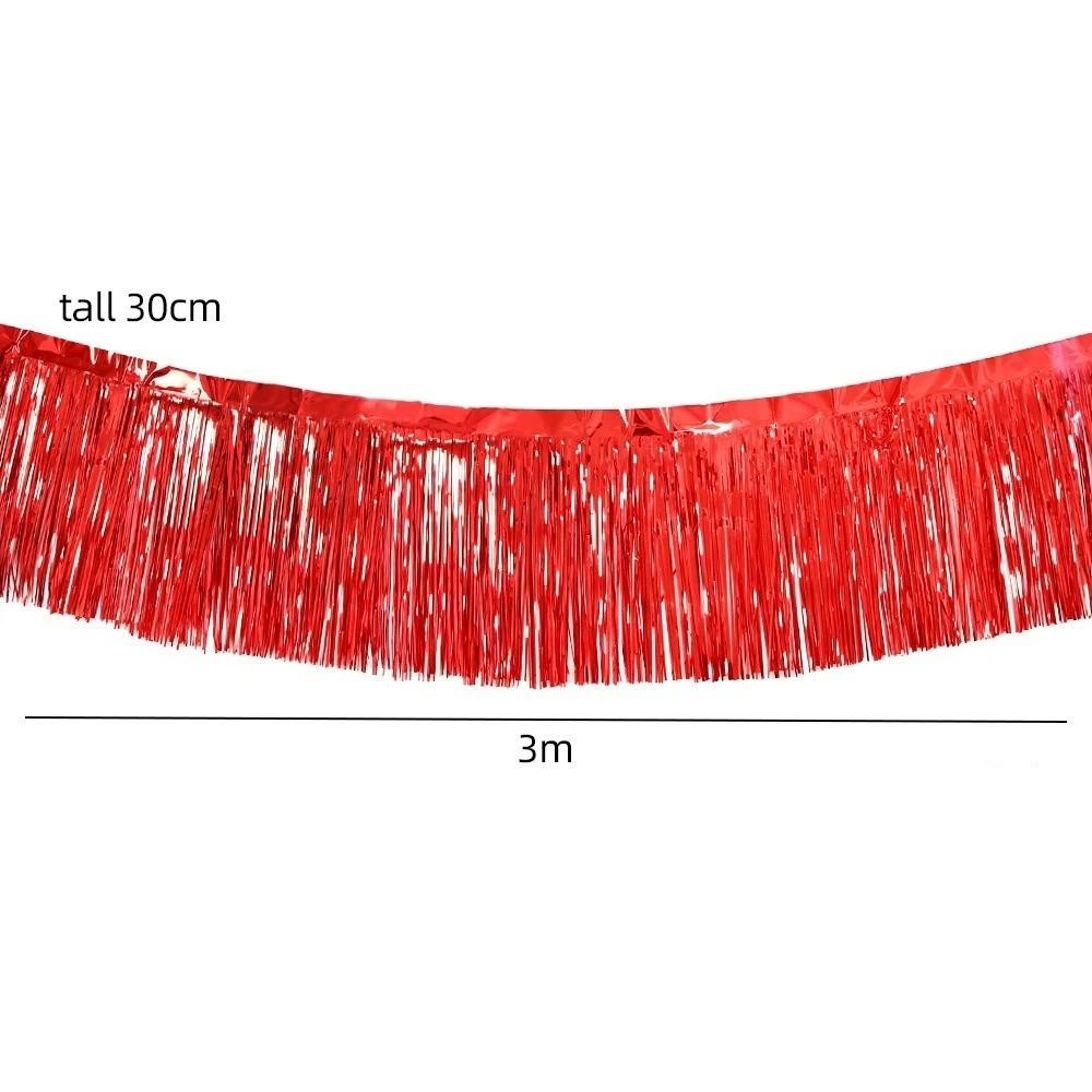 3M Glitzer Metallic Folien Fransen Girlande Folienmaterial Banner Hängend Weihnachtsfeier