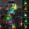 Outdoor Hummingbird Wind Chimes Decorative Hanging Light Owl Faily Light String Solar Charging Waterproof Garden Landscape Light