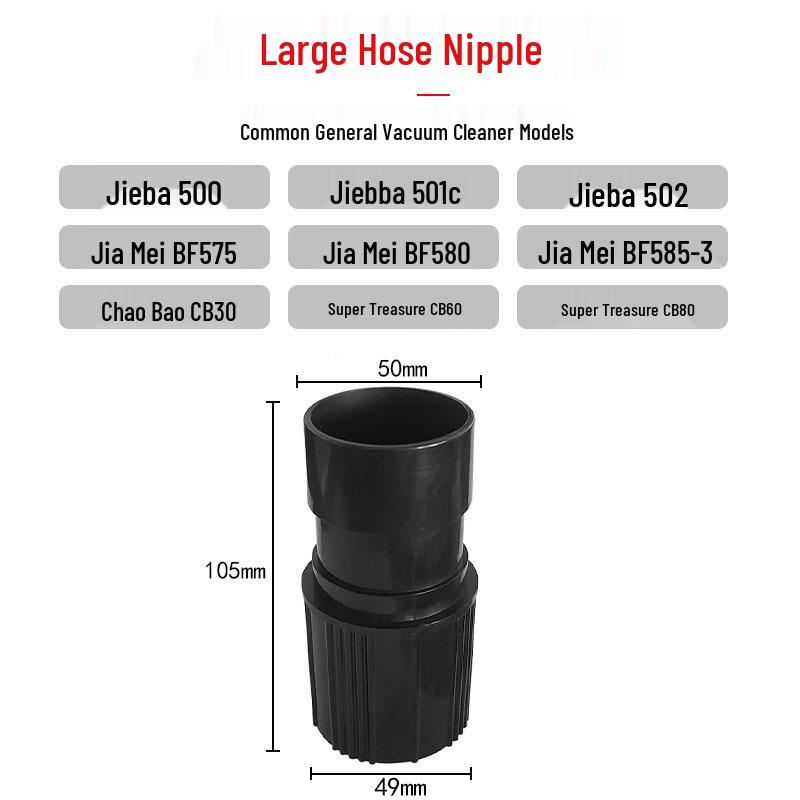 Baiyun Jiebiao Vacuum Cleaner Hose Connector Adapter, Inner Thread, Black
