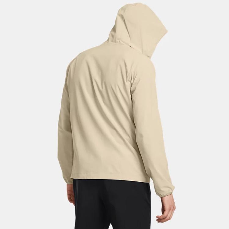 Under Armour Logo Print Breathable Long Sleeve Jacket Men Jackets Light-Khaki 1377171-289