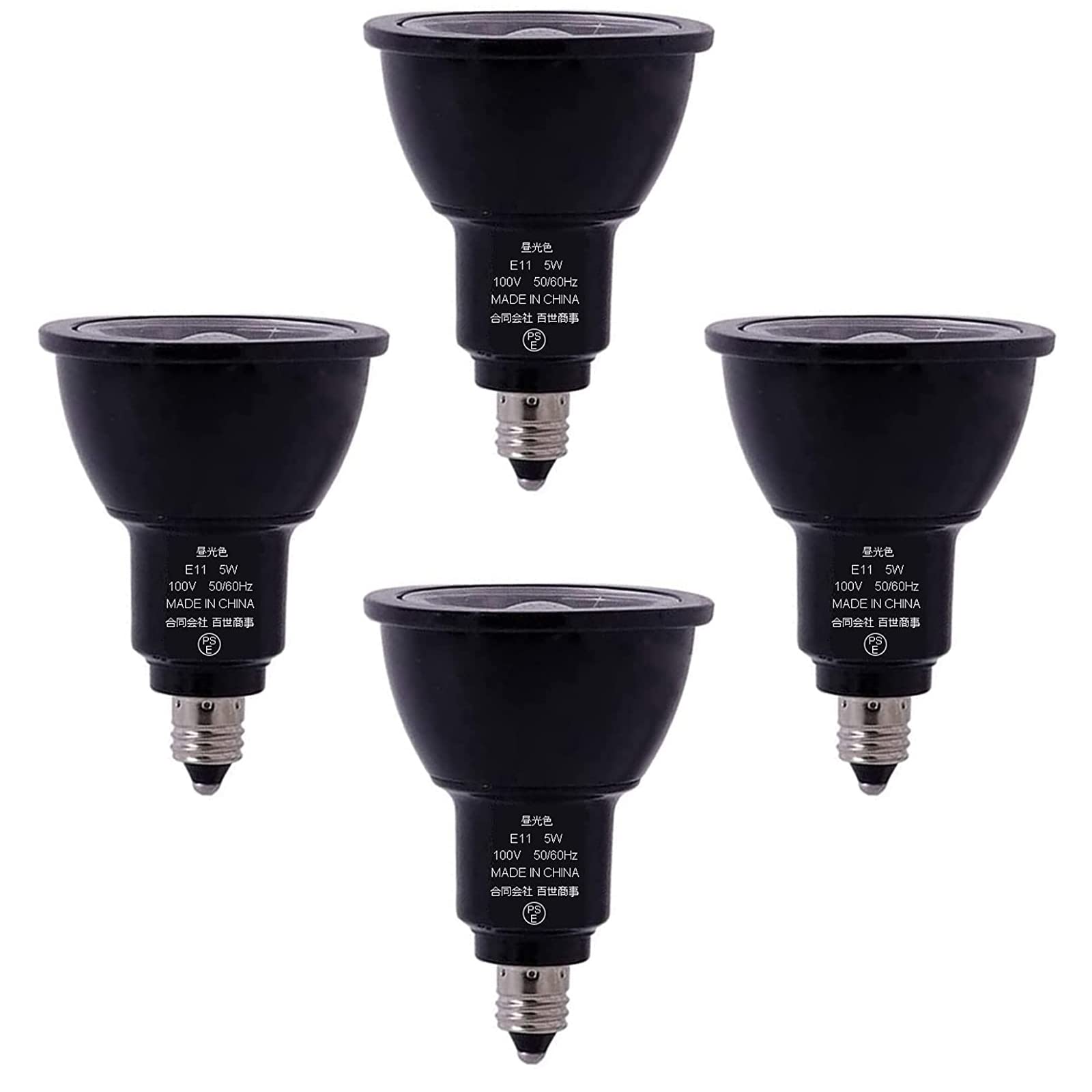 

E11 LED Spotlight Bulb, 5W, E11 Base, Dimmable, Equivalent to a 50W Halogen Bulb, CRI 80, 500lm Brightness, Dimmable, Wide Angle, PSE Certified