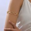 Metal Opening Arm Bracelet Gold Color Arm Bracelet Glamorous Wide Open Bangle  Women's Accessories