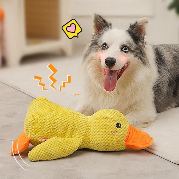 Dingdongpet Pet Quack Quack Giant Duck Attachment Doll, Yellow, 1 Piece