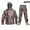 Alpha Green Tactical Sharkskin Waterproof Ski Suit: Camouflage Soft Shell Pants & Warm Fleece Set