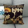 Sheep Cows Pigs And Chickens On The Farm Digital Printing Short Plush Pillow Covers For Car Sofa Office Cushion Cover Home Goods