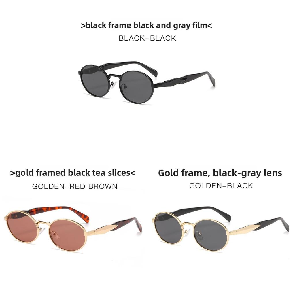 Fashion Oval Sun Glasses With Uv400 Protection For Stylish Outdoor Wear
