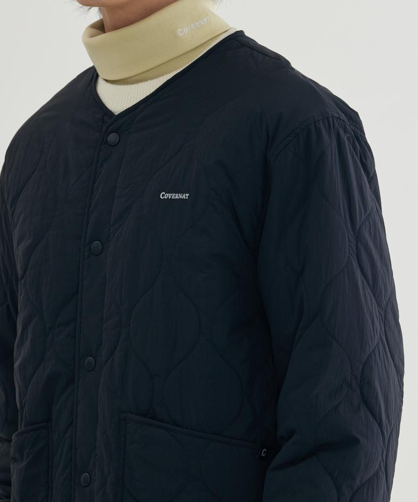Covernat Short Quilted Jacket Dark Navy