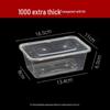 Contenants alimentaires rectangulaires jetables en plastique avec couvercles