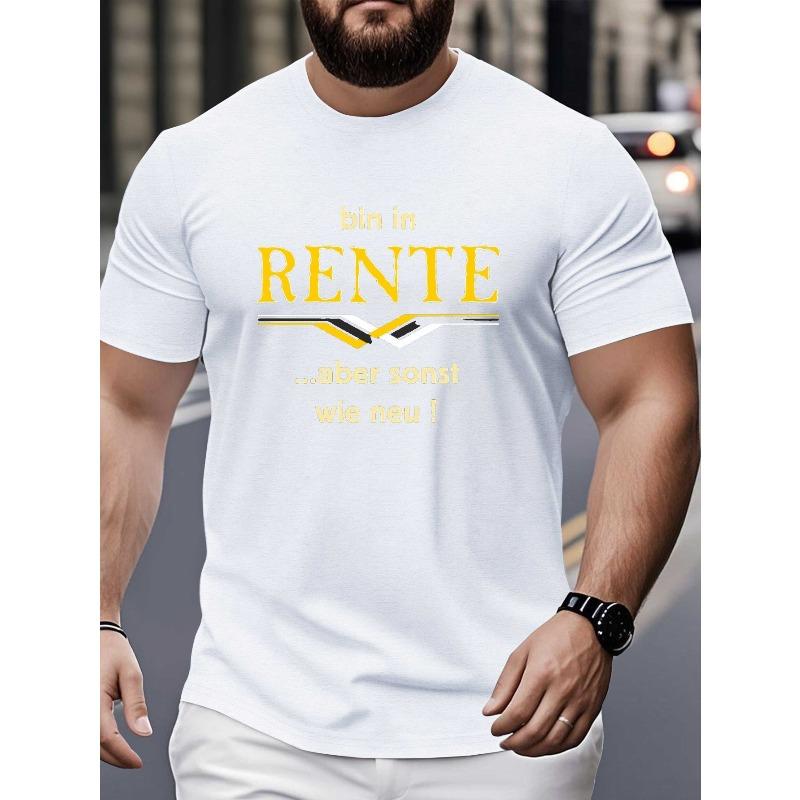 Смешная немецкая цитата, Мятая футболка большого размера для мужчин, БОЛЬШОЙ РАЗМЕР, Новый летний стиль, Круглый вырез S белый