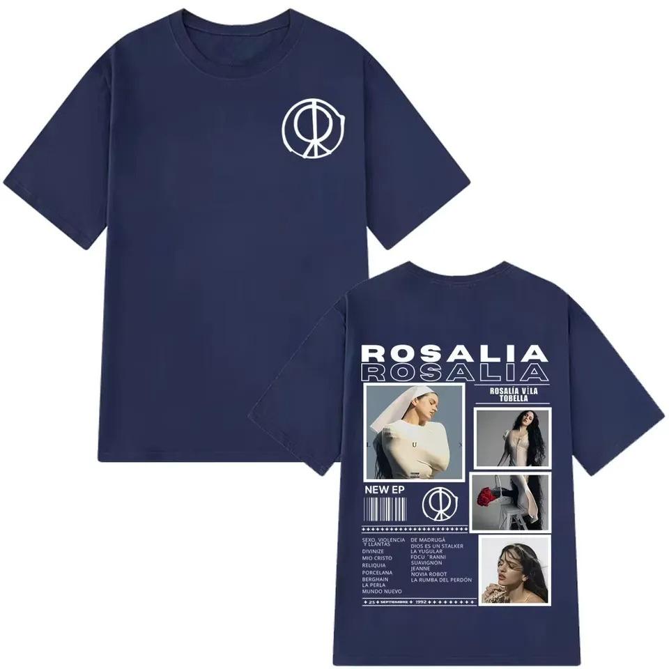 Rosalía LUX Album Tour 2026 Stampa T-Shirt Unisex Girocollo Unisex 100% Cotone Manica Corta Y2k Oversize Tee Regali per Fan Merchandising Concerto