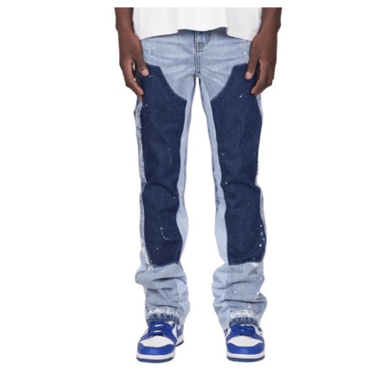 

DRIPX Washed Jeans Men Vintage Ankle Length Trousers Mid Waist Pockets Button Zipper Fly Distressed Denims Streetwear Straight Pants XXL